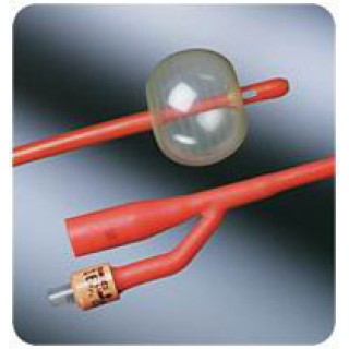 C.R. Bard 0196L22 - Foley Red-Latex Catheter with Council Tip, 5 mL, 22 Fr, 12/CS