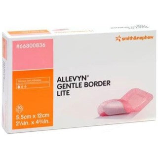 Smith & Nephew 66800836 - Dressing Fm Allevyn Gntl Brdr Lite 2x4-3/4 60/CS