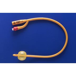 Rusch 180705140 - Gold Siliconized Coated Foley Catheter, 2-way, 5-10 mL, 14 Fr, 16, 10/CS