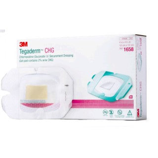3M 1658 - Tegaderm CHG IV Dressing Secur 4x4.75 25x4/CS
