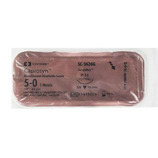 Covidien SC5626G - SUTURE, CAPROSYN UD 5/0 18 P-11, 12/BX