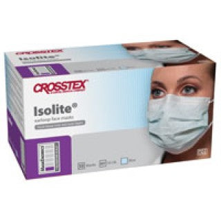 Crosstex International GCLBL - Isolite Earloop Mask Blue 50/BX, 40 BX/CS