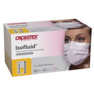 Crosstex International GCIPK - Isofluid Earloop Mask Pink 50/BX, 40 BX/CS