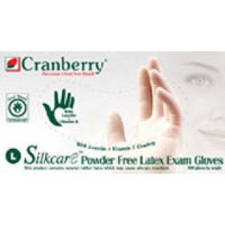 Cranberry USA 7816 - Silkcare PF Latex Glove Exam Small 100/BX