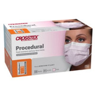 Crosstex International GCPPK - Earloop Mask Procedural Pink 50/BX, 40 BX/CS