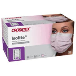 Crosstex International GCLPK - Isolite Earloop Mask ASTM LEVEL-1, Pink 50/BX, 40 BX/CS