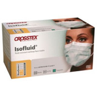 Crosstex International GCITQ - Isofluid Earloop Mask Turquoise 50/BX, 40 BX/CS
