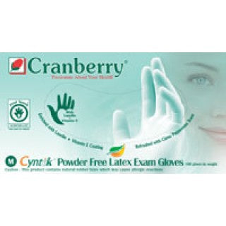 Cranberry USA 7836 - Glove Exam PF Latex Small Cranberry Cyntek 100/Bx, 10 BX/CA