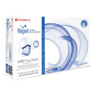 Cranberry USA R2980-SA - Repel EL Mask w/Shield Sapphire 25/BX