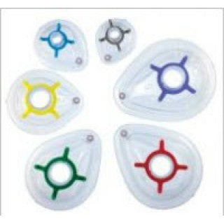 Sun-Med 4-0110-03 - Mask Face Clear/Grn Sz-3 Sm/Adult 30/BX
