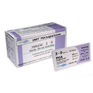 Applied Dental M-G418R19-U - Suture PGA C-13 Undyed 4-0 18" 12/BX