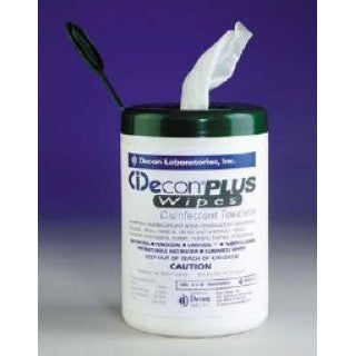 Decon Laboratories 0435587 - Wipe CiDecon Plus Disinfectant 180 Sheet Pop-Up Canister 5x8" Ea
