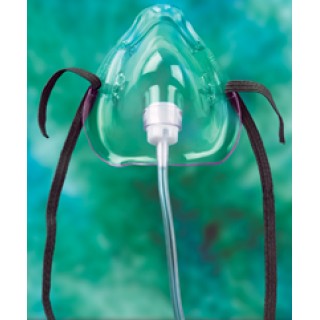 Hudson 1040 - Mask Oxygen Adult Md Conc 7'' Tubing Vinyl w/ Noseclip Ea, 50 EA/CA