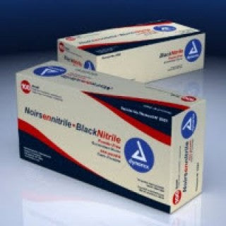 Dynarex 2521 - NITRILE EXAM GLOVES BLACK SM 10/100/CA