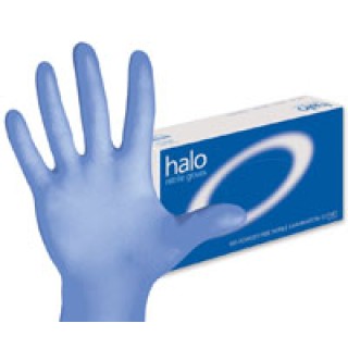 Dash Medical Gloves HAL100M - Glove Exam PF Nitrile LF Medium Halo 100/Bx, 10 BX/CA