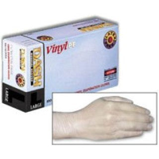 Dash Medical Gloves SPF100S - Glove Exam PF Vinyl LF Small Dash 100/Bx, 10 BX/CA