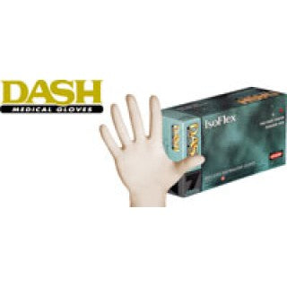 Dash Medical Gloves IFX100SM - Glove Exam PF Latex Small/Medium Isoflex 100/Bx, 10 BX/CA