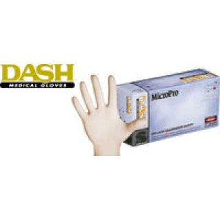 Dash Medical Gloves TPF100XS - Glove Exam PF Latex X-Small Micropro 100/Bx, 10 BX/CA