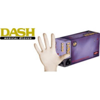 Dash Medical Gloves LP100SM - Glove Exam LP Latex Small/Medium Natural Dash 100/Bx, 10 BX/CA