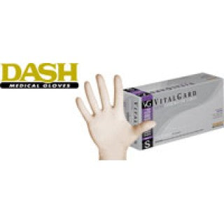 Dash Medical Gloves VPF100XS - Glove Exam PF Latex X-Small Vitalgard 100/Bx, 10 BX/CA