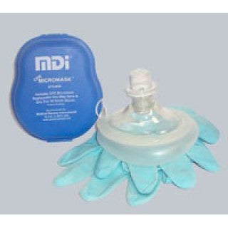 Medical Devices Intl 73-450 - Mask Protective CPR Micromask w/ Water Res Case Gloves Valve Ea, 10 EA/CA