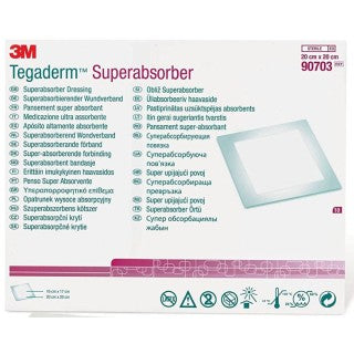 3M 90703 - TEGADERM SUPERABSORBER DR, 5BX/CS