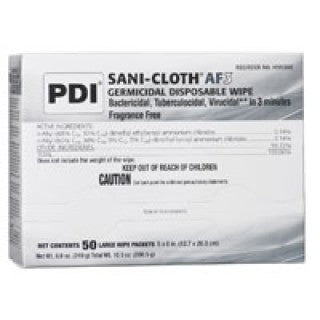 PDI H59200 - Wipe Sani-Cloth Disinfectant Large Surface 1s 5x8" 50/Bx, 10 BX/CA