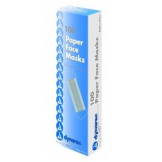 Dynarex 2204 - Mask Face Elastic Earloop White Paper 100/Bx, 10 BX/CA