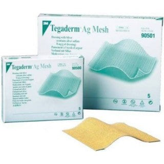 3M 90501 - DRESSING, TEGADERM, AG MESH, SILVER, 4"X5", EACH