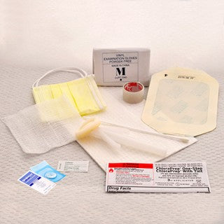 LSL Healthcare 2900CP - DRESSING KIT W/ BIOPATCH STERILE - Mask, Gloves, Chloraprep, CT Applicator, Gauze, Tegaderm, Tape, Label, Drape, Biopatch, 30 Per/Cs