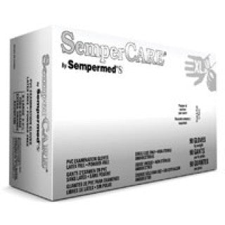 Sempermed SCVNP105 - Glove Exam PF Vinyl LF X-Large SemperCare 100/Bx, 10 BX/CA