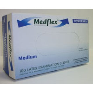 First Medica MED1100 - Glove Exam LP Latex X-Small Medflex 100/Bx, 10 BX/CA