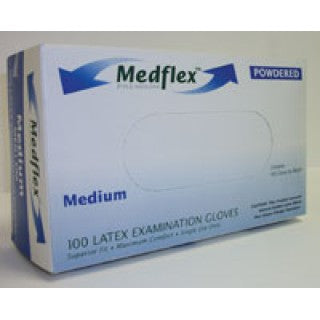 First Medica MED1500 - Glove Exam LP Latex X-Large Medflex 100/Bx, 10 BX/CA