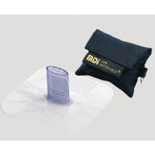 Medical Devices International 70-320 - Mask Protective CPR Microkey Nylon Keychain Pouch Royal Blue Ea, 50 EA/CA