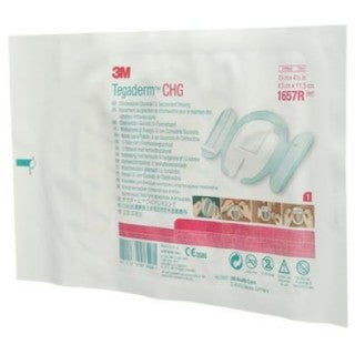 3M 1657R - DRESSING, IV, TEGADERM, CHG, SEC, 3.5X4.5", 100 EA/CS, 4 BX/CS