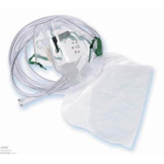 Unomedical 106-E - Mask Oxygen Adult Nreb Hi Conc 7'' Tb Elongated 1Sd Vlv Ea, 50 EA/CA