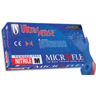Microflex US-220-XS - Glove Exam PF Nitrile LF X-Small Blue UltraSense 100/Bx, 10 BX/CA