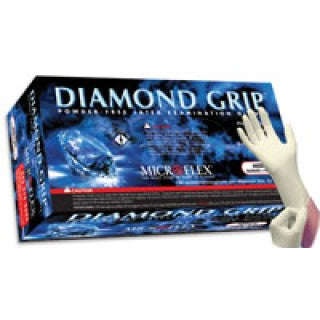 Microflex MF-300-M - Glove Exam PF Latex Medium Natural Color Diamond Grip 100/Bx, 10 BX/CA
