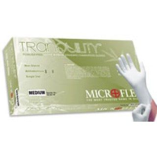 Microflex TQ-601-M - Glove Exam PF Nitrile LF Medium White Tranquility 100/Bx, 10 BX/CA