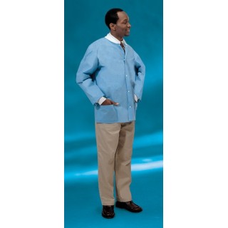 Cardinal Health 2202LJ - JACKET, LAB, PROF, KNIT COLLAR, BLUE, XL, 25 EA/CS