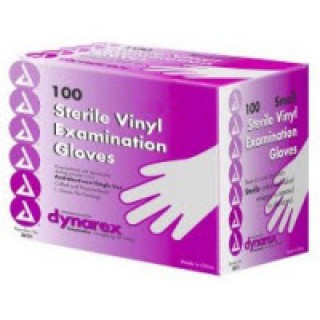 Dynarex 2622 - Glove LP Vinyl LF Sterile Med Single 500/Ca