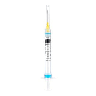 Sol-Millennium Medical 100078IM - SOL-CARE 3mL Luer Lock Safety Syringe with Exchangeable Needle 25G X 5/8", 800/Case