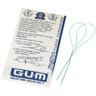 Sunstar Americas 840PUAA - Gum Eez-Thru Threader Dental Floss 5/Pk 100/Pk, 60 PK/CA