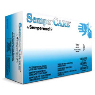 Sempermed SCVNP104 - Glove Exam PF Vinyl LF Large SemperCare 100/Bx, 10 BX/CA