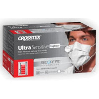 Crosstex International GCFCXSFSF - Secure Fit Ultra Sens No Fog Mask, ASTM Level-3, White 40/Bx