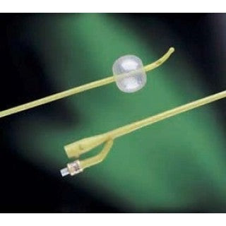 C.R. Bard 0102SI18 - Foley Catheter, 2-Way, Specialty, Tiemann Model, Medium Olive Coude Tip, Single Eye, Red Latex, 18FR, 5cc, 12/Case