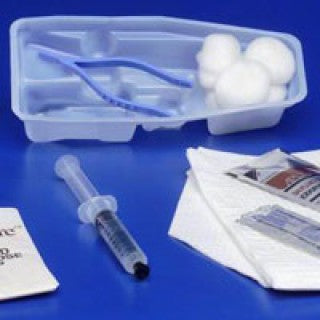 Covidien 7100 - Dover Universal Catheterization Tray, Prepping Components (Benzalkonium Chloride Swabsticks) with 10 mL Pre-filled Syringe