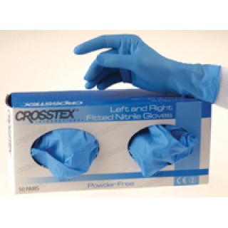 Crosstex International 19095 - Fitted Nitrile PF Gloves Size 7.5 50Pr/Bx, 10 BX/CA