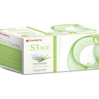 Pro-2 Solutions S3080(W) - CRANBERRY S3 ACE EL MASK, ASTM LEVEL-2, 50 PER/BX