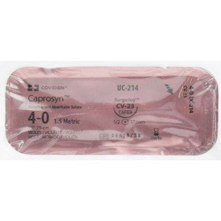 Covidien UC214 - SUTURE, CAPROSYN, 4/0, VIOLET, 30", CV-23, 36/BX